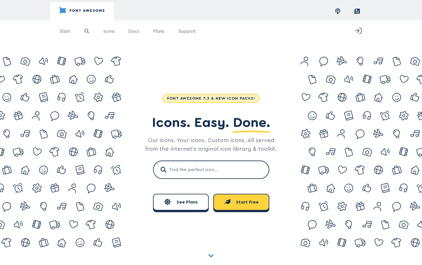 Font Awesome 页面快照